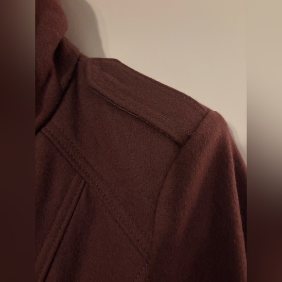 Kenneth Cole Mauve Belted Coat with Stand Up Collar - size XS - Picture 3 of 14